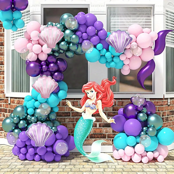 139Pcs Mermaid Tail Balloon Arch Kit For Birthday Parties Bridal Showers Valentine'S Day Summer Celebrations Decorating Supplies