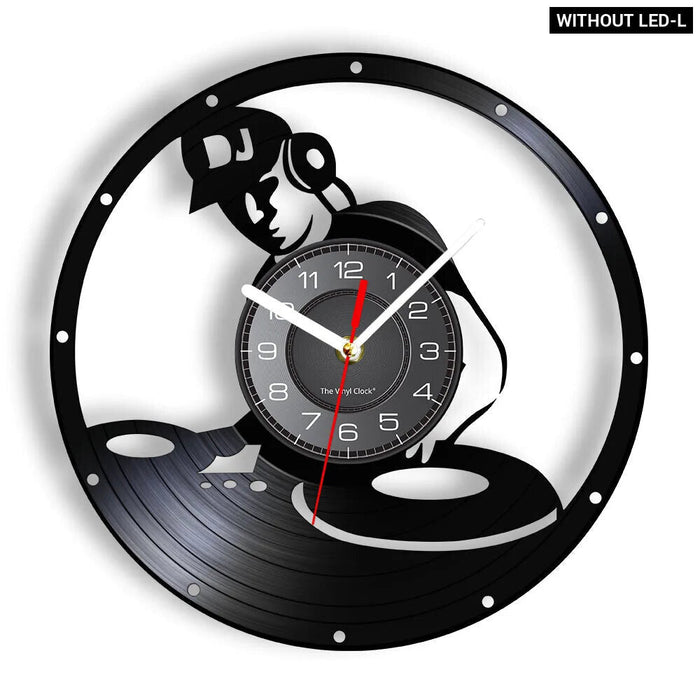 Retro Dj Vinyl Record Wall Clock For Music Lovers