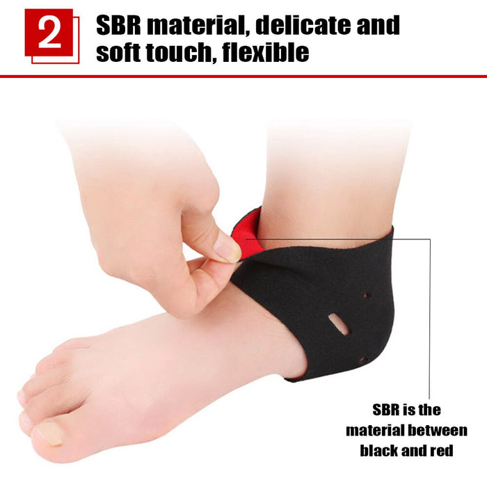 2Pcs/Pair Breathable Moisturizing Heel Socks For Foot Arch Pain & Cracked Foot Skin