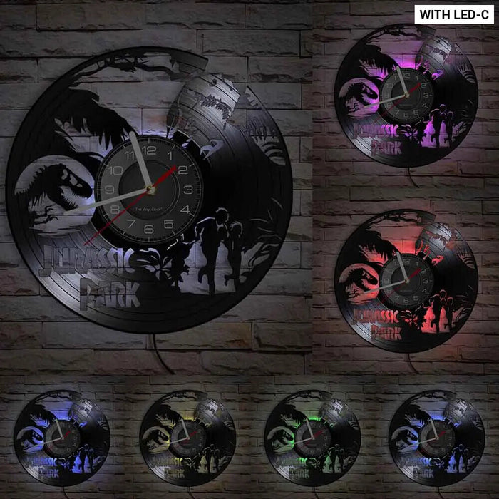 Jurassic T Rex Vinyl Record Wall Clock