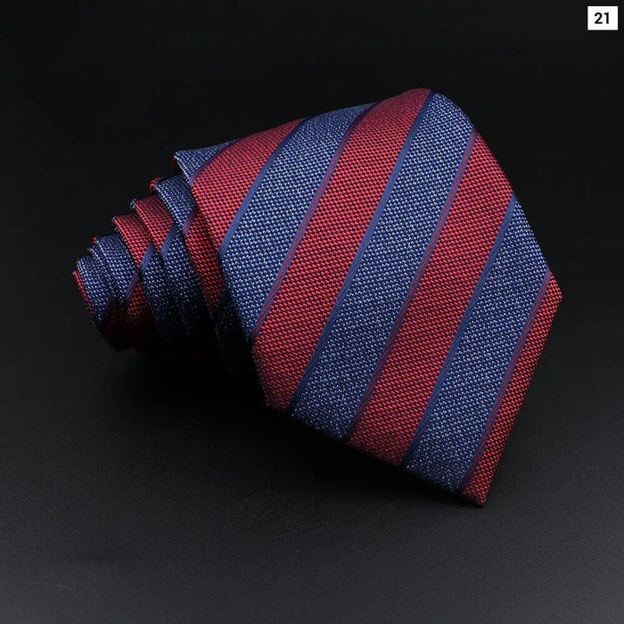 Mens Jacquard Striped Tie For Business Weddings And Daily Wear