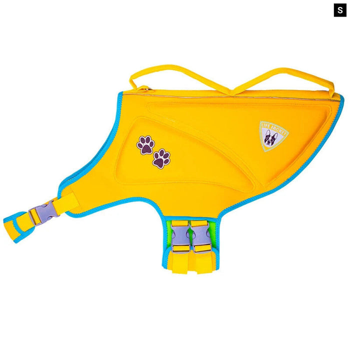 Dog Life Jacket High Buoyancy Reflective Adjustable Durable With Rescue Handle