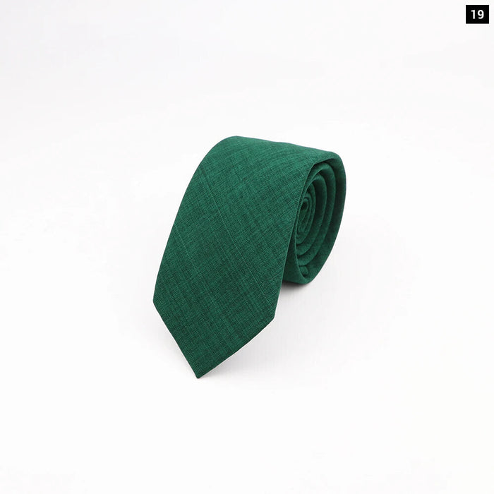 Sage Green Cotton Necktie For Weddings And Parties