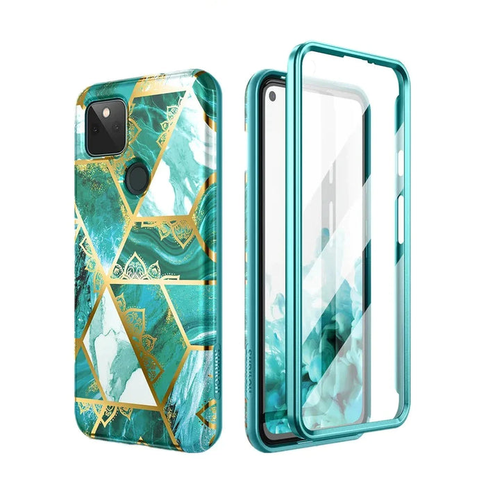 Marble Flower Shockproof Case For Google Pixel 5a 5g