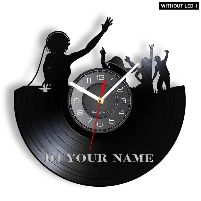 Disco Dance Party Vinyl Record Wall Clock