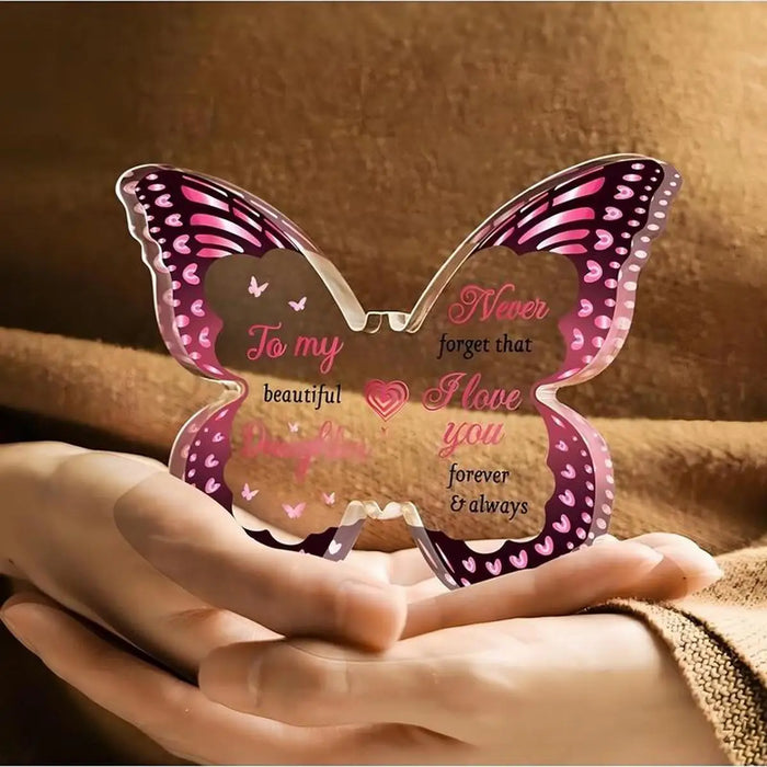 Unique Butterfly Shaped Acrylic Plaque Perfect Gift For Daughter