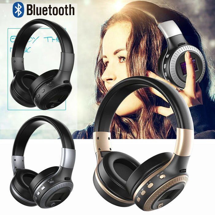 Foldable Wireless Headphones With Hifi Stereo