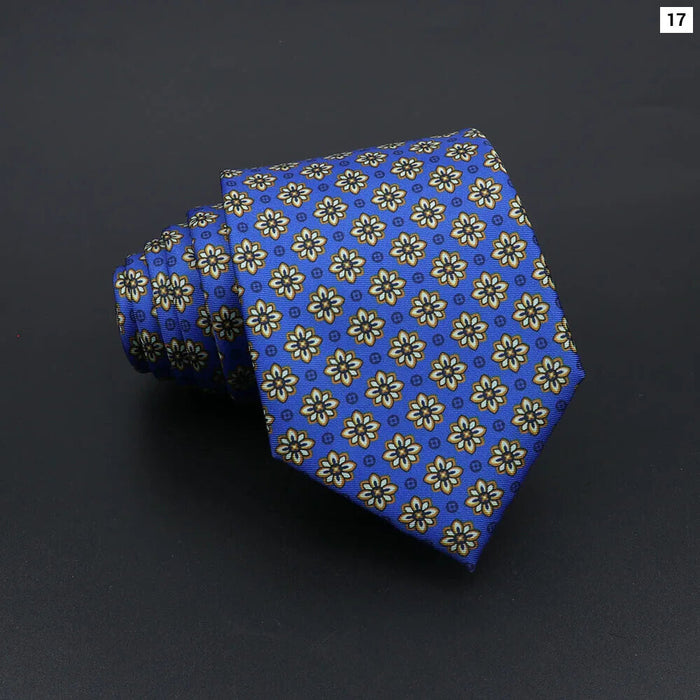 Super Soft Paisley Necktie 7Cm Slim Business Tie For Men