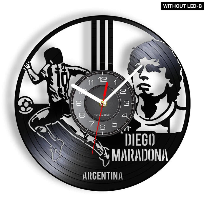 Custom Football Star Vinyl Record Clock