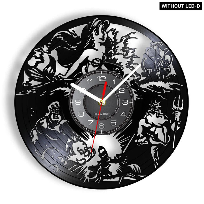 Mermaid Vinyl Record Wall Clock