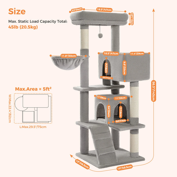 Multi Level Cat Tree Double Condos Scratching Posts