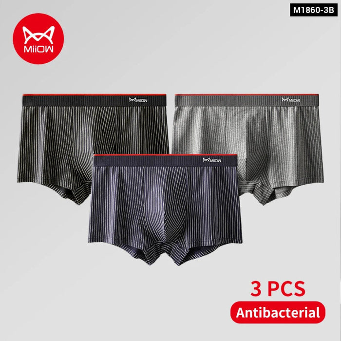 3 Piece Antibacterial Mens Boxers