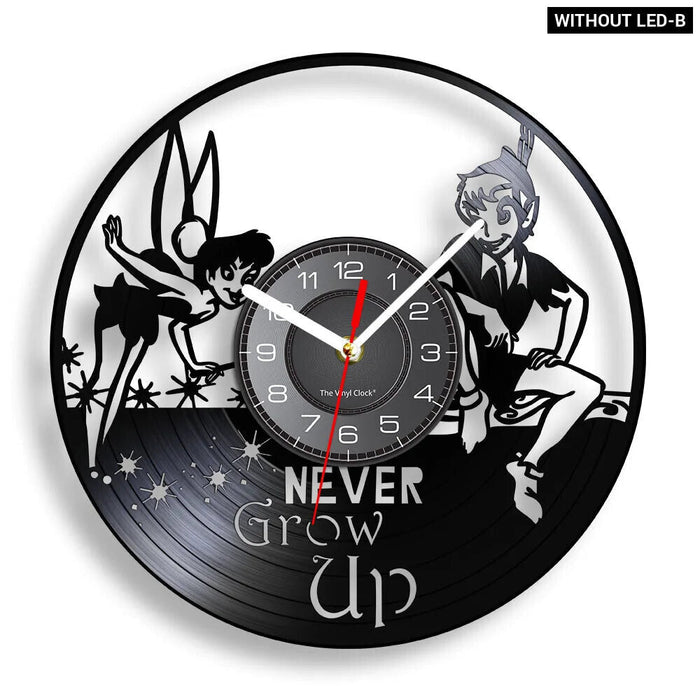 Neverland Vinyl Record Clock