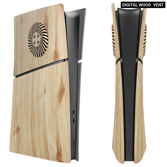 Wood Colour Abs Shell For Ps5 Slim Digital Edition