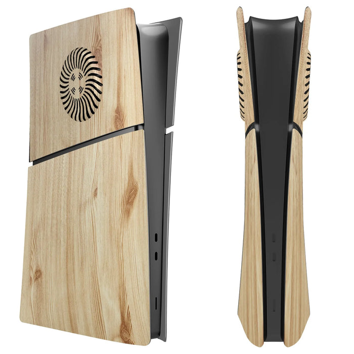 Wood Colour Abs Shell For Ps5 Slim Digital Edition