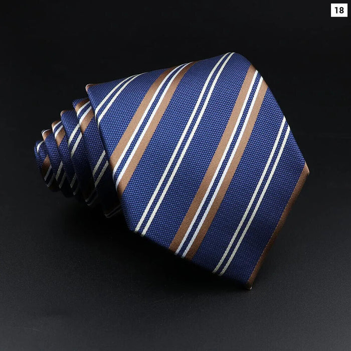 Mens Jacquard Striped Tie For Business Weddings And Daily Wear