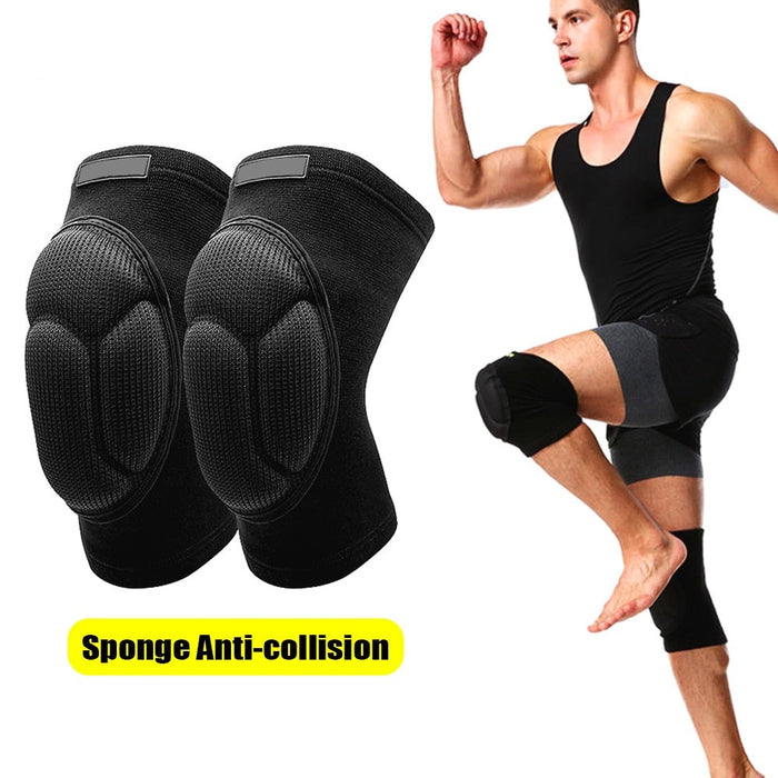 1 Pair Anti CollisionThicken Sponge Knee Pads for Goalkeeper Kneeling Dance Rugby