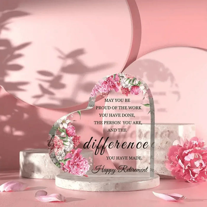 Retirement Inspiration For Women Acrylic Table Decor