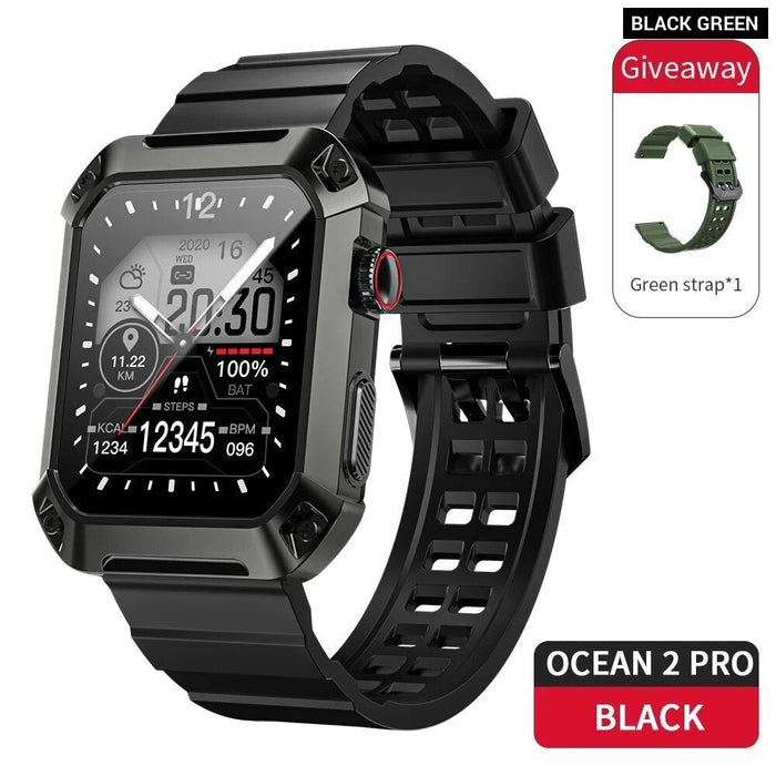 1.85-inch Waterproof Bluetooth Calls Touch Screen Heart Rate Fitness Tracker Smart Watch