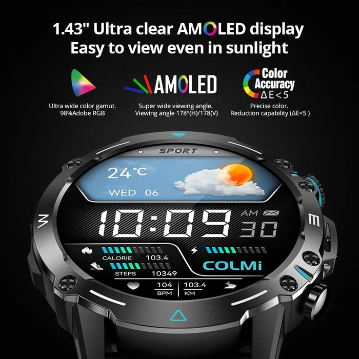 Colmi M42 Smartwatch 1.43 Amoled With 100 Sports Modes