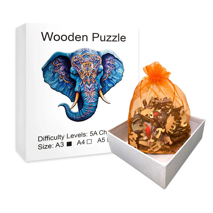 Wooden Elephant Puzzle