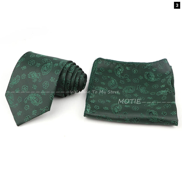 Mens Luxury Pocket Square Tie Set For Business And Parties