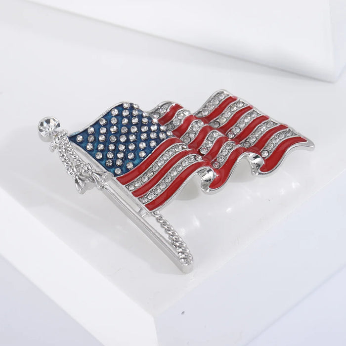 Usa Flag Brooch By