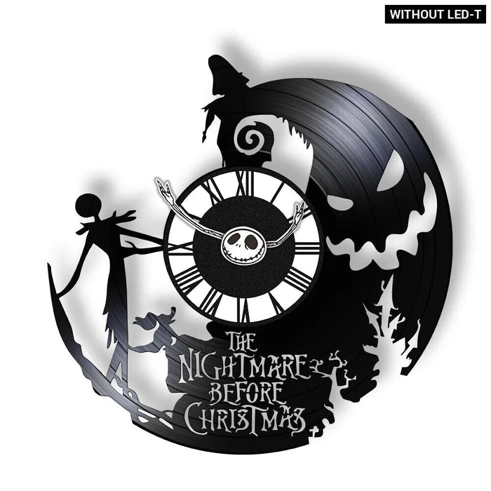 Halloween Nightmare Vinyl Record Wall Clock