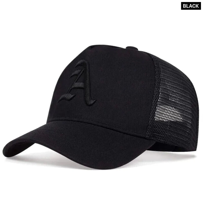 Adjustable Gothic Letter A Baseball Cap / Hat For Outdoor Sun Protection