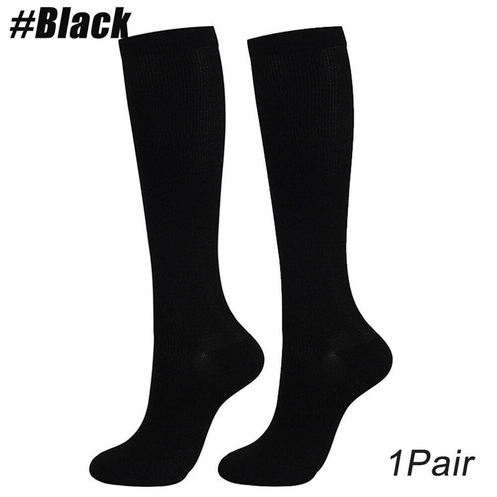 1Pair Copper Calf Compression Socks for Sports Cycling Running Camping