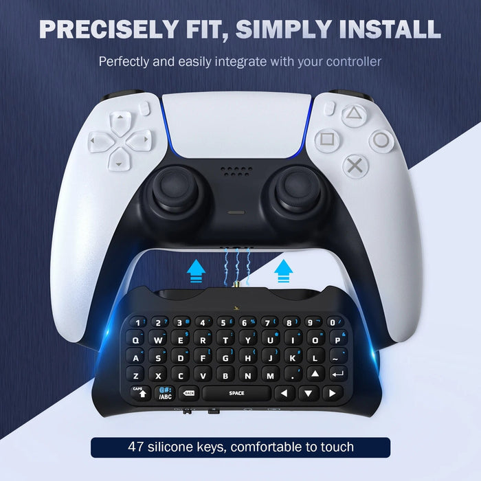 Bluetooth Wireless Mini Keyboard Chatpad for Playstation 5 Controller