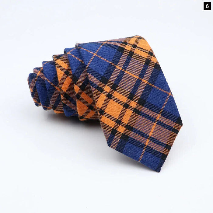 Cotton Plaid Ties For Weddings