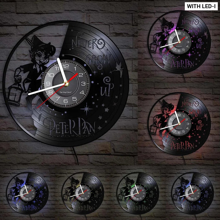 Neverland Vinyl Record Clock