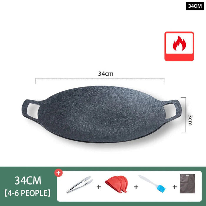 Korean Non Stick Grill Pan For Outdoor Bbq