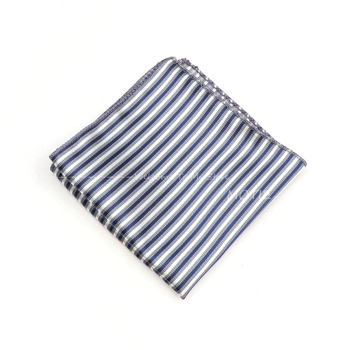 Purple Striped Handkerchief Mens Tuxedo Accessory