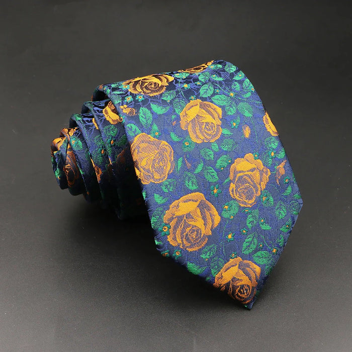 Floral Rose Tie For Men For Parties Business And Daily Wear