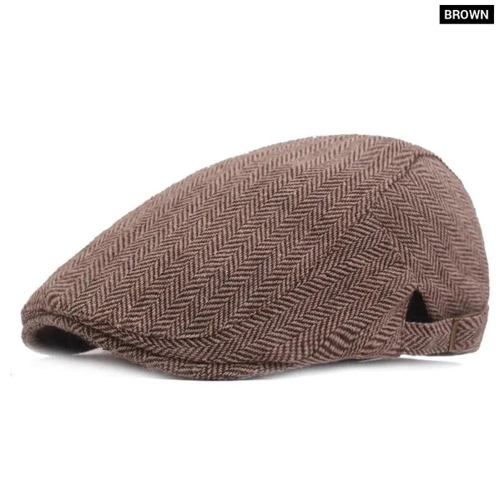 Retro Herringbone Sboy Cap / Hat For Men