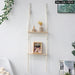 Boho Macrame Wall Shelf For Home Decor