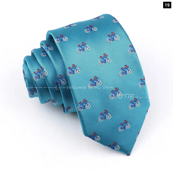 Blue Sailboat Necktie For Men Weddings Parties And Daily Wear