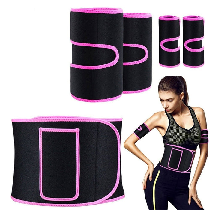 5Pcs/Set Legs Arms Waist Fat Burner Sweat Belly Band Slimming Body Shaper