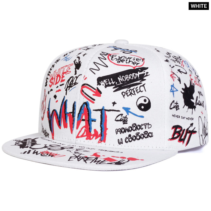 Adjustable Graffiti Print Baseball Cap / Hat