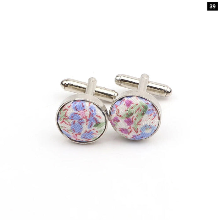 Floral Metal Cufflinks Daily Wear Accessory