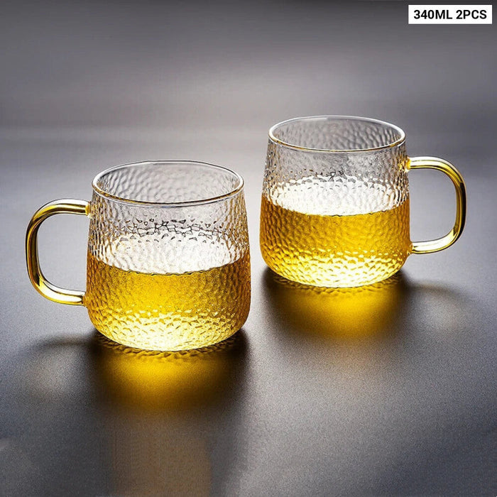 Thick Glass Tea Cup Set With Handle