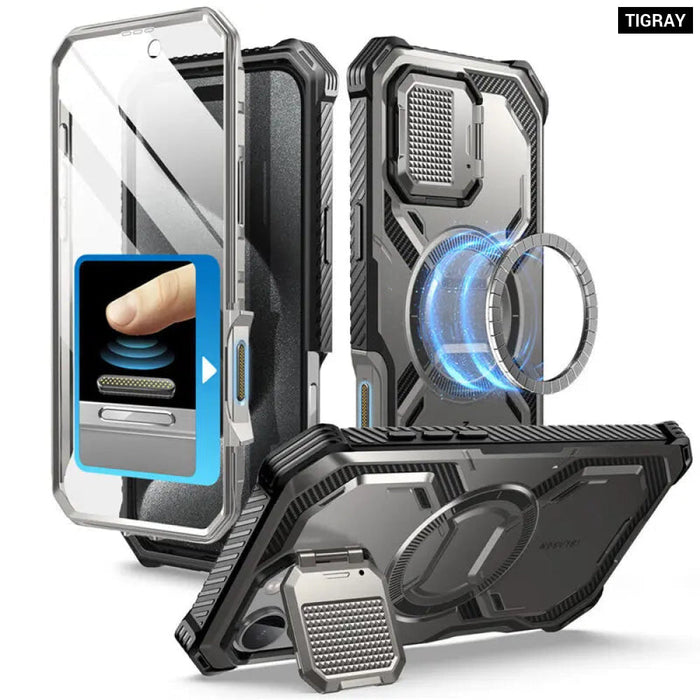 For Iphone 16 Pro Max 6.8" Armorbox Full-Body Rugged Bumper Phone Case With Built-In Screen Protector