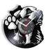 Vinyl Record Dog Portrait Wall Clock