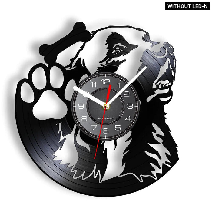 Dog Lovers Vinyl Record Wall Clock