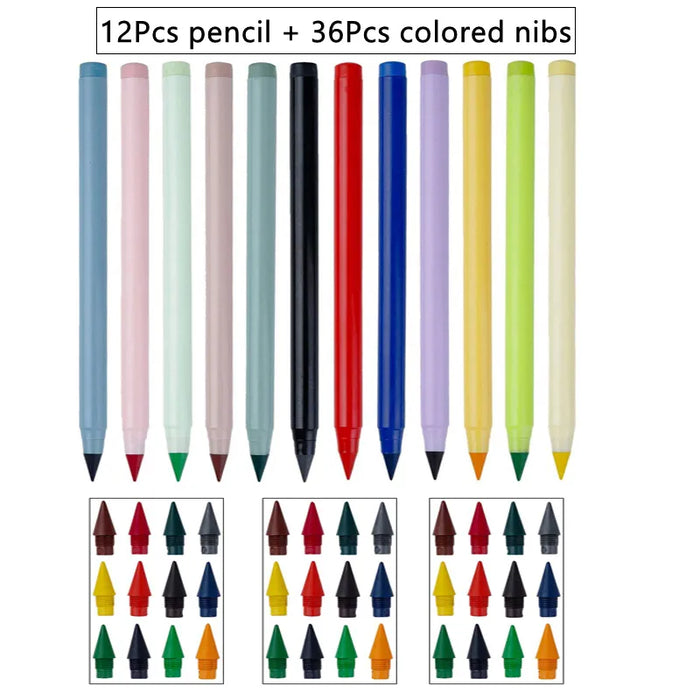 12 Colour Pencil Set Drawing Refills