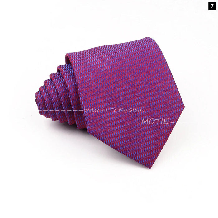 Floral Polyester Printed Necktie Purple Blue For Weddings