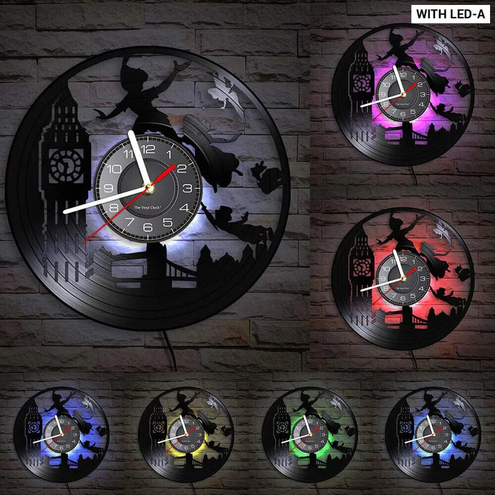 Neverland Vinyl Record Clock