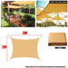 420d Waterproof Shade Sail Square Rectangle Sunshade Garden